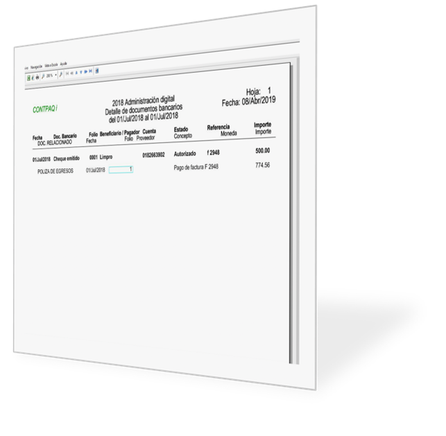 Reporte CONTPAQi Bancos